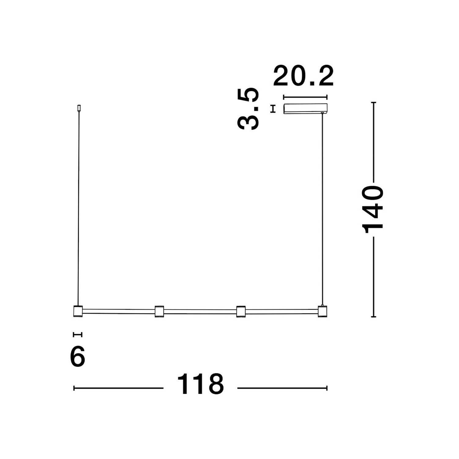Nova Luce Puize LED závěsné svítidlo