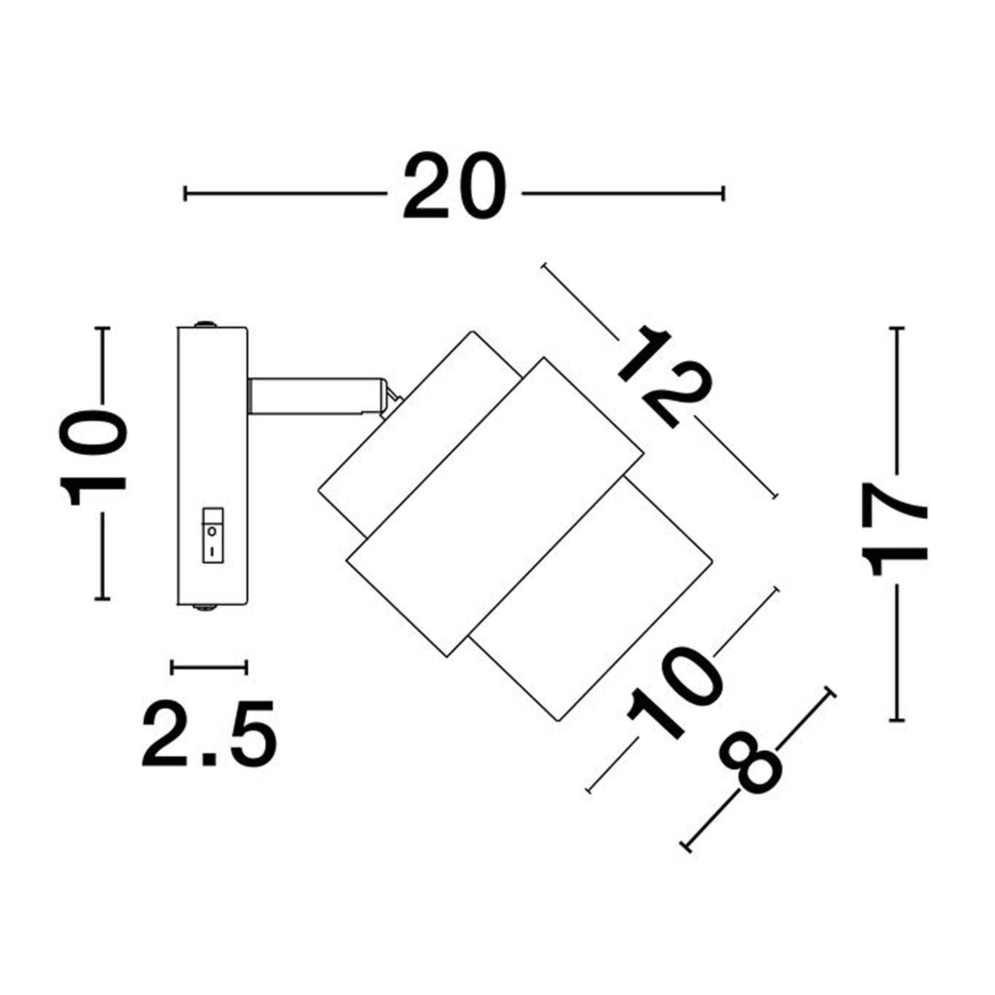 Nova Luce Sianna E27 стаклена зидна лампа