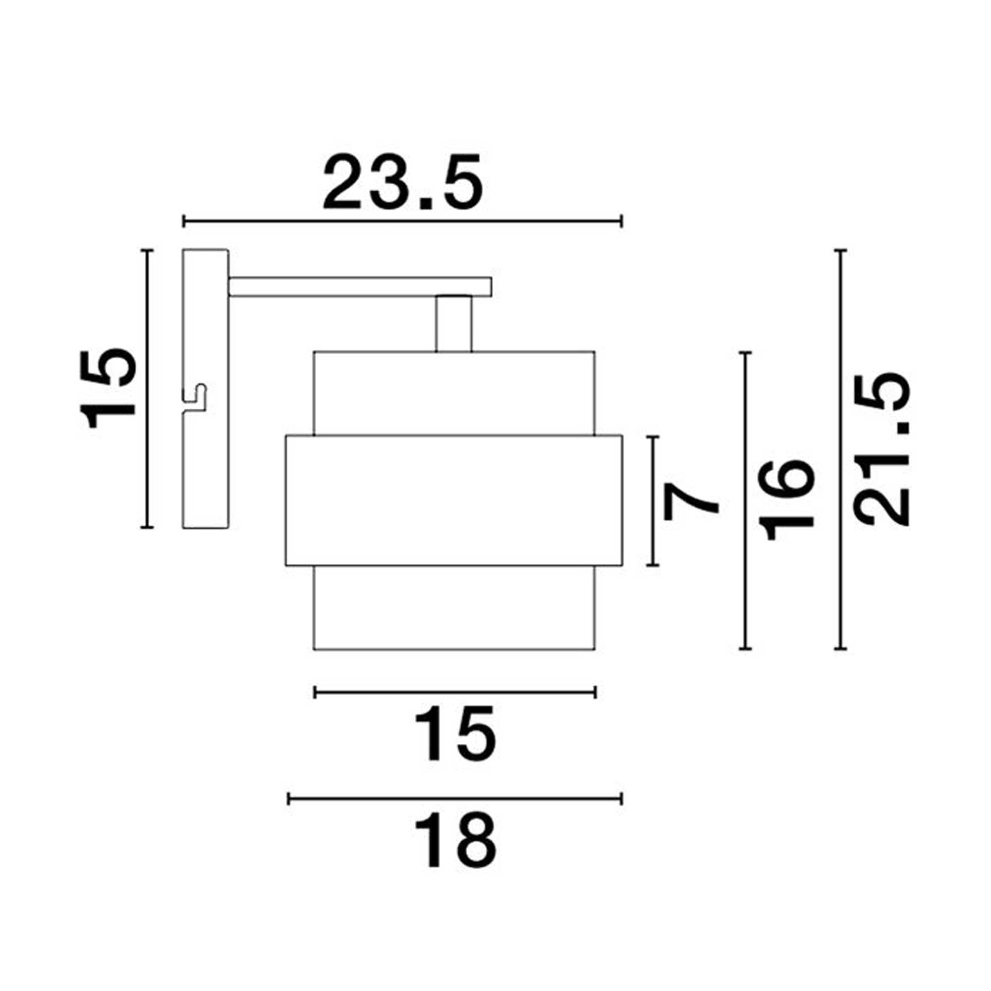 Nova Luce Sianna E27 стаклена зидна лампа