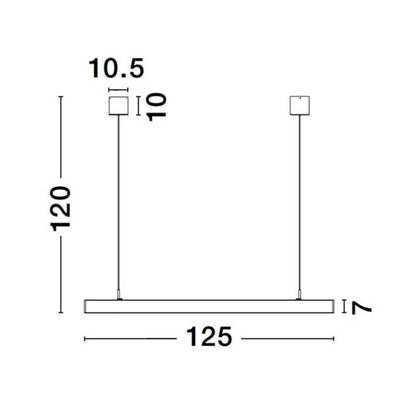 Nova Luce Smart Lina LED závěsné liniové svítidlo