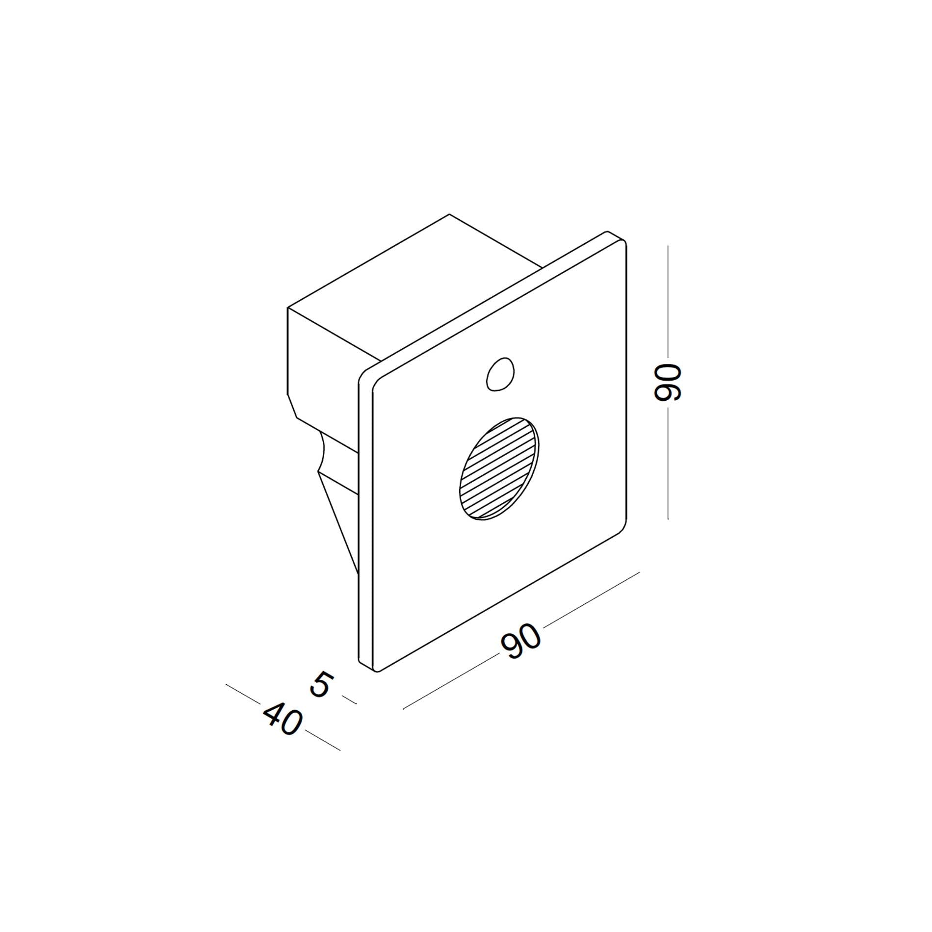 Ascend LED schodišťové zápustné svítidlo s pohybovým senzorem