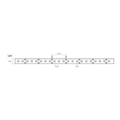 LED pásek 12V CRI80 IP20 6000K (5m)
