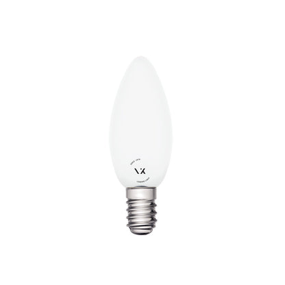 LED žárovka VK Light Candle Filament Milky E14