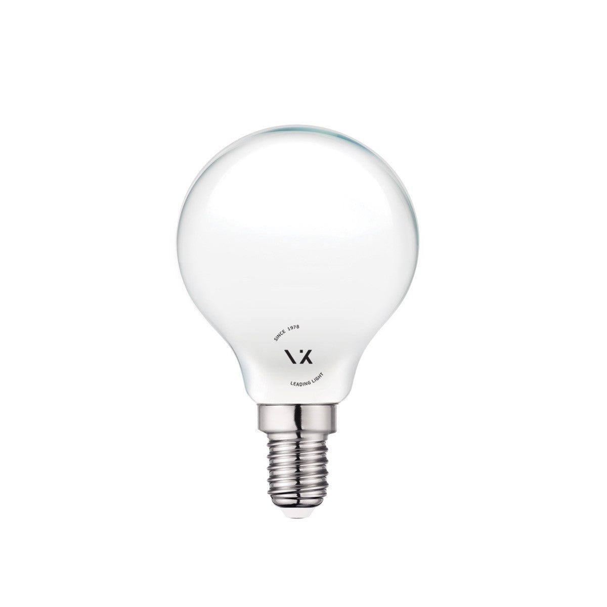 LED žárovka VK Light Mini Globe Filament Milky E14