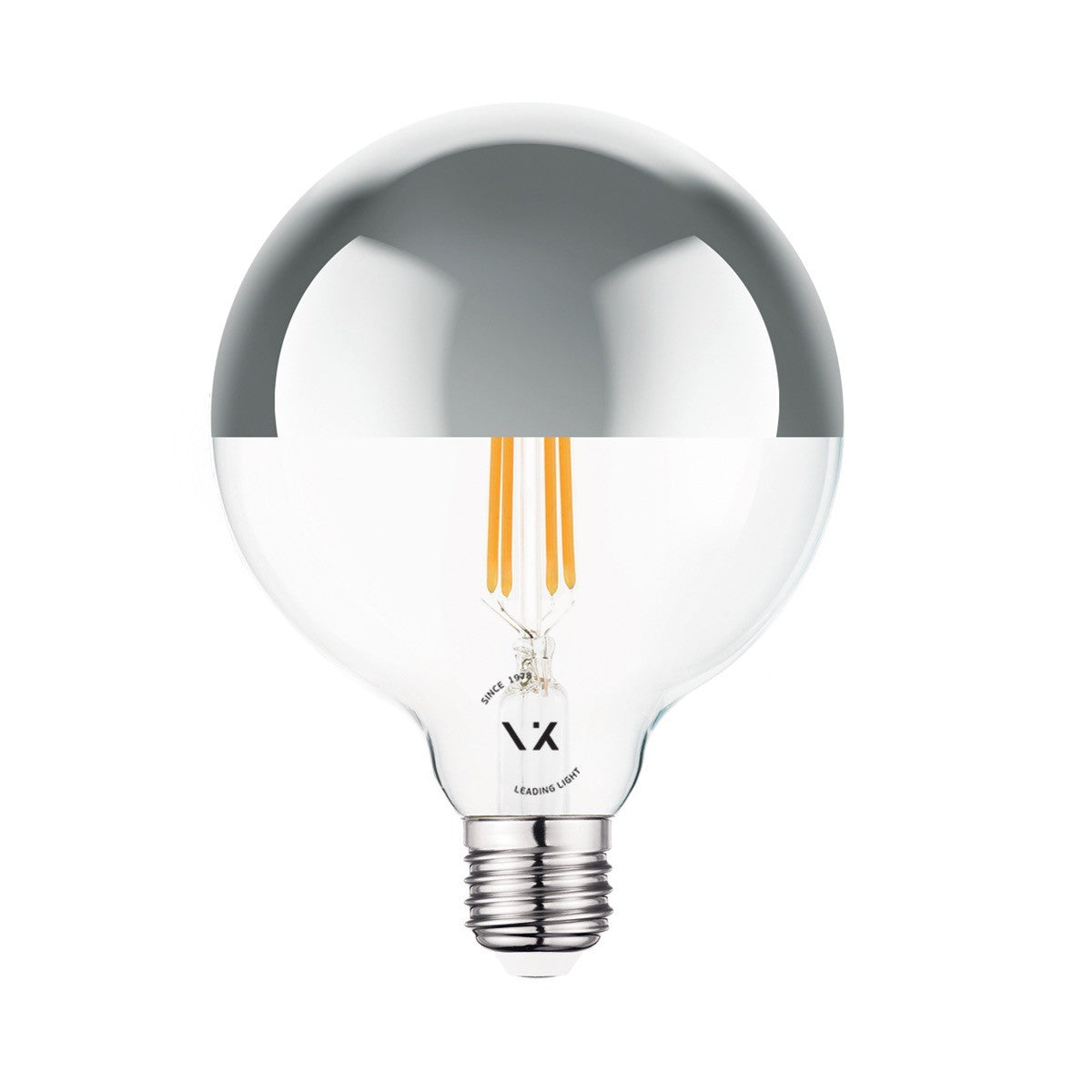 LED žárovka VK Light Globo Filament Silver E27 2700K 7W Stmívatelná