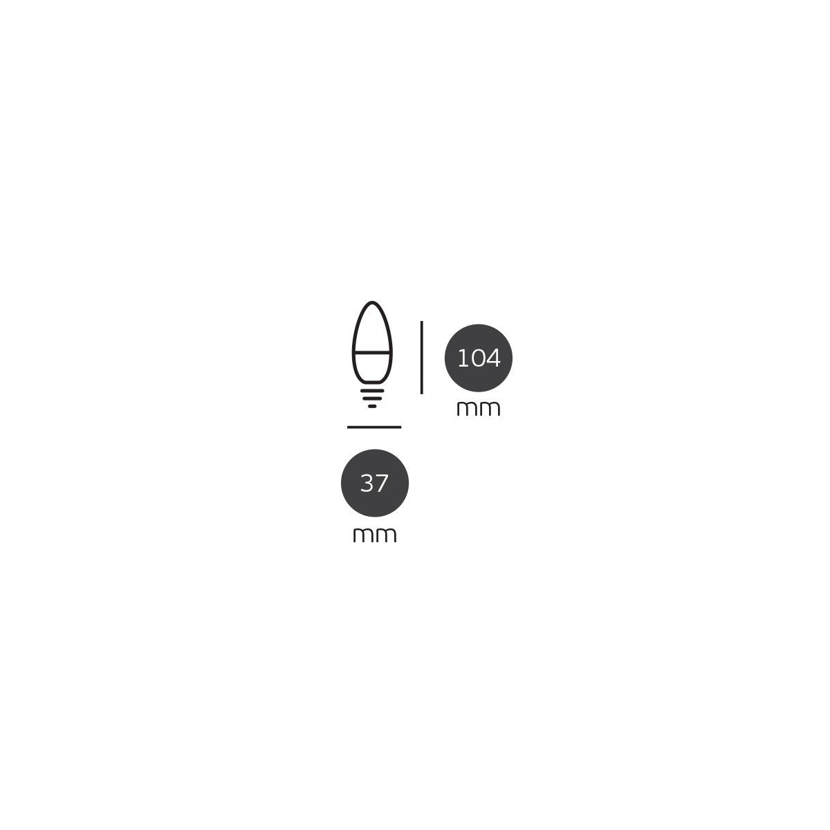 LED žárovka VK Light Candle Plastic E14 9W