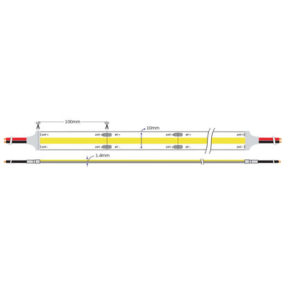COB LED pásek 24V CRI90 IP20 (5m)