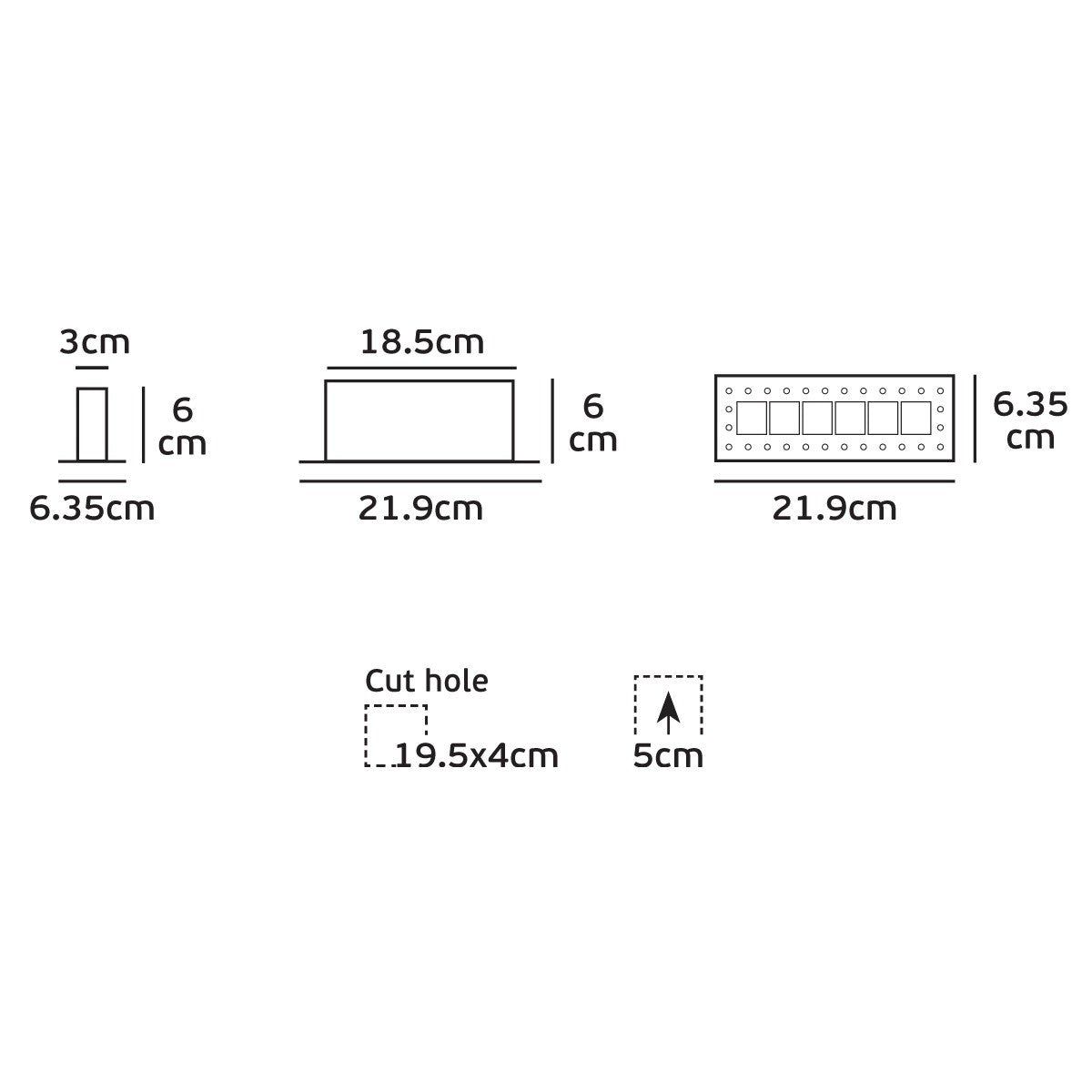 VK Light Bloc Mini Tubus LED nastavitelné zápustné svítidlo