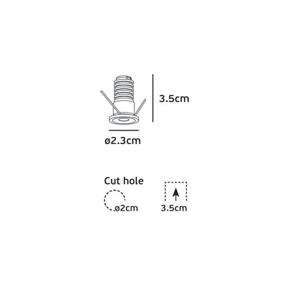 VK Light Smol LED zápustné miniaturní svítidlo