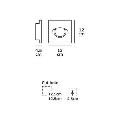 VK Light Downlight sádrové GU10 zápustné svítidlo kulaté