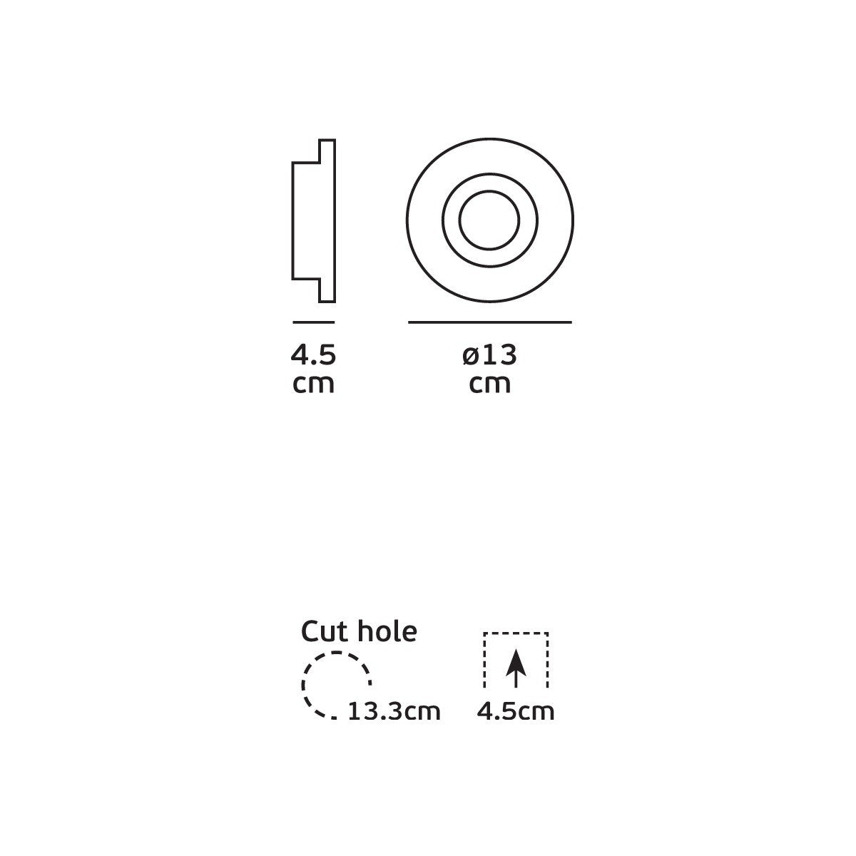 VK Light Downlight sádrové GU10 zápustné svítidlo kulaté
