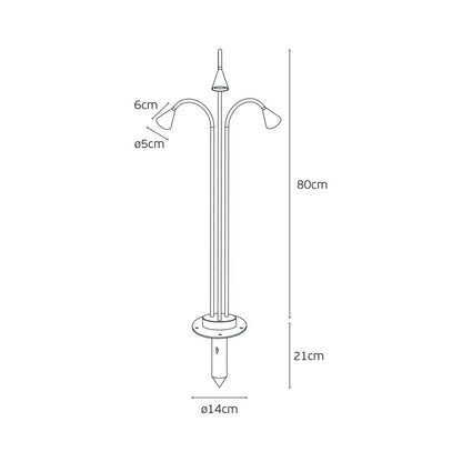 VK Light Rose 3 LED sloupkové svítidlo IP65