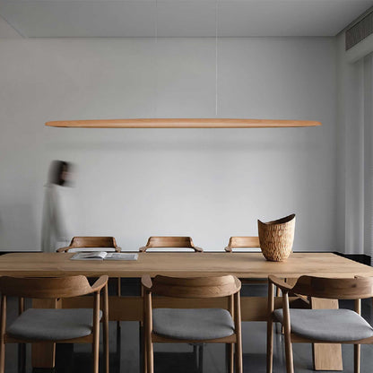 VK Light Woody LED závěsné liniové dřevěné svítidlo zaoblené