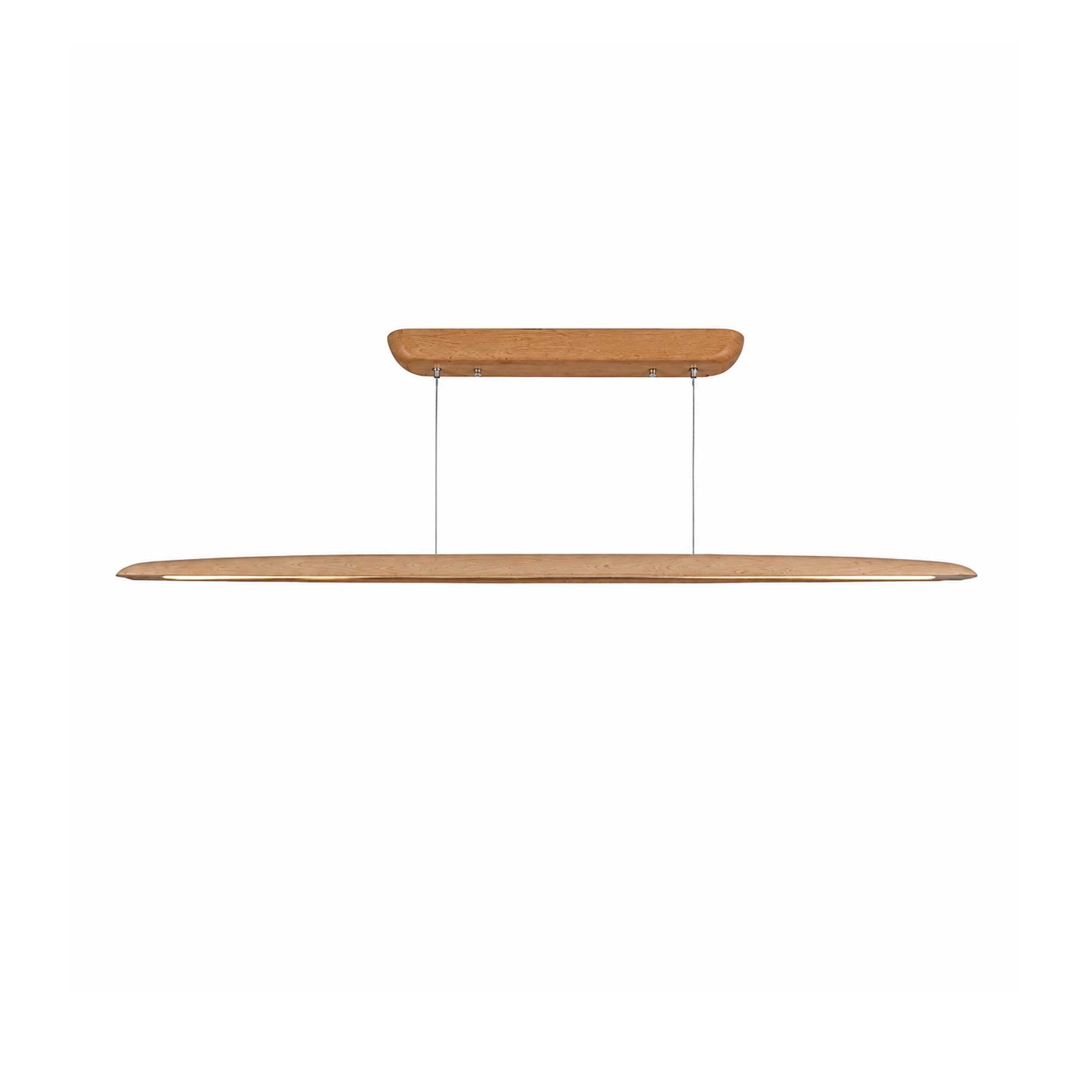 VK Light Woody LED závěsné liniové dřevěné svítidlo zaoblené