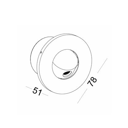 Bedside reading light LED nástěnné zápustné svítidlo