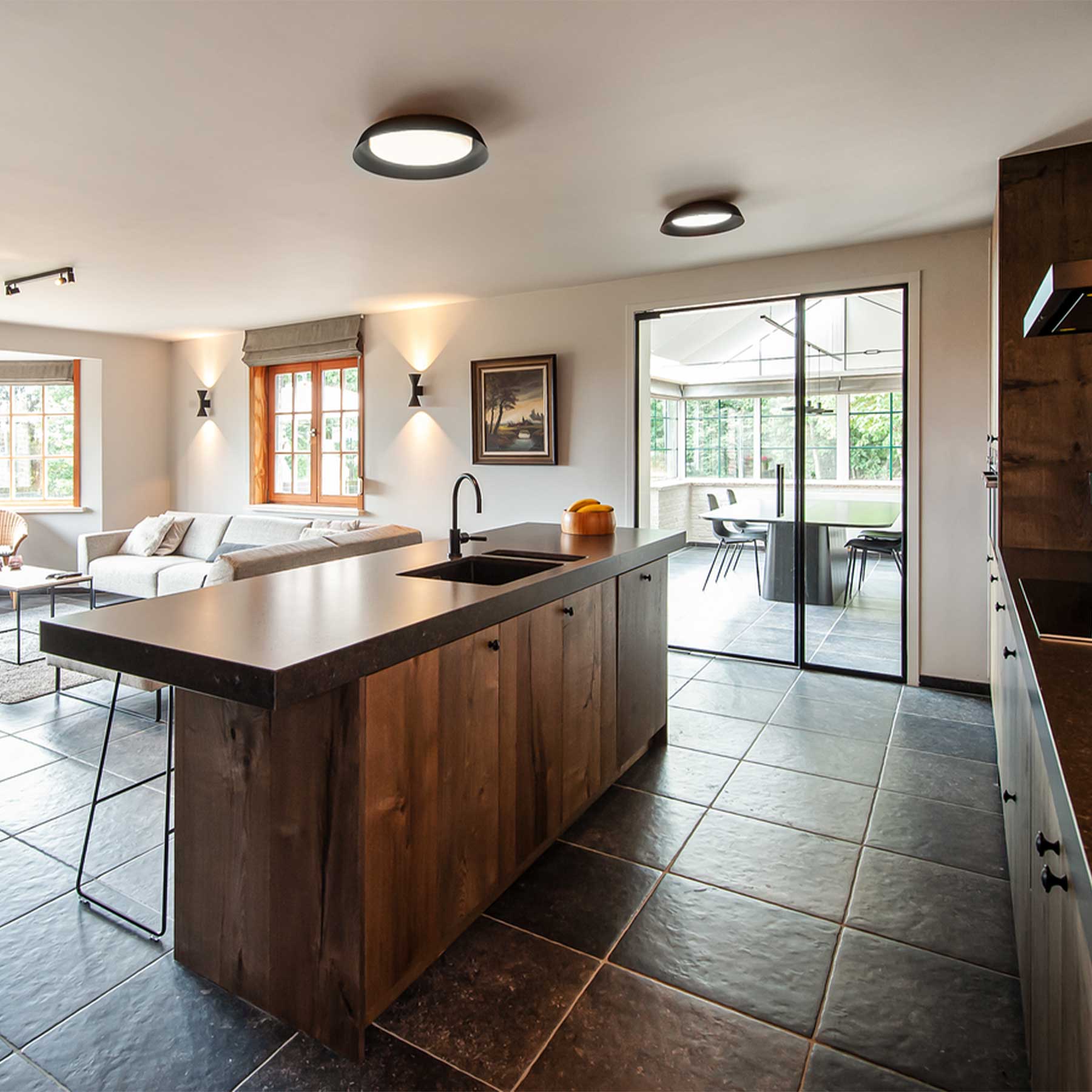 Wever and Ducré TOWNA přisazené svítidlo IP44 černá