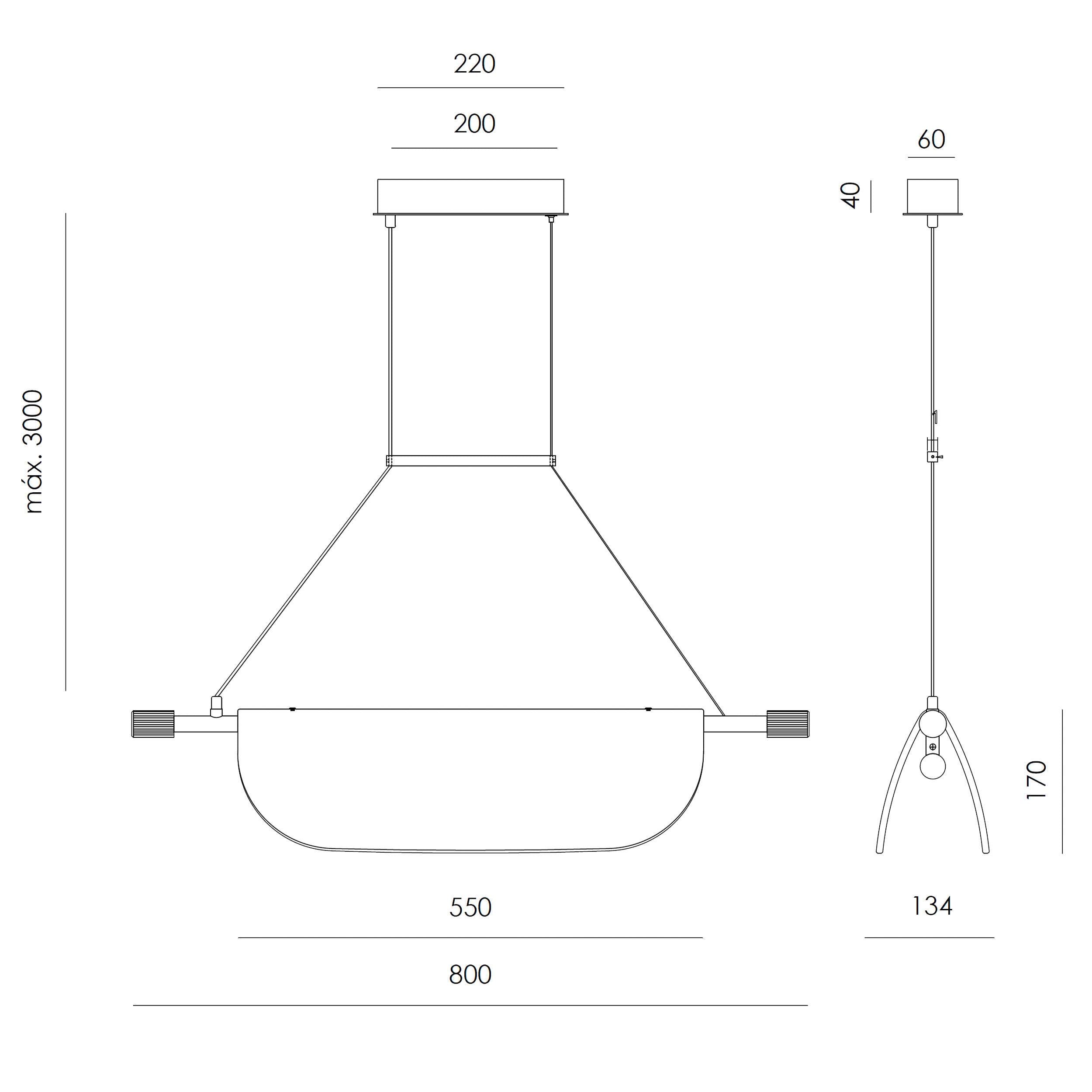 Aromas Lida Single LED závěsné svítidlo
