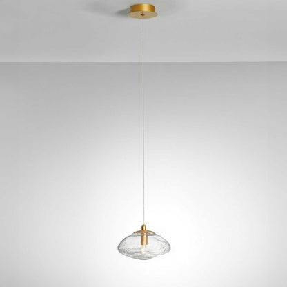 Nova Luce King G9 skleněné závěsné svítidlo zlaté