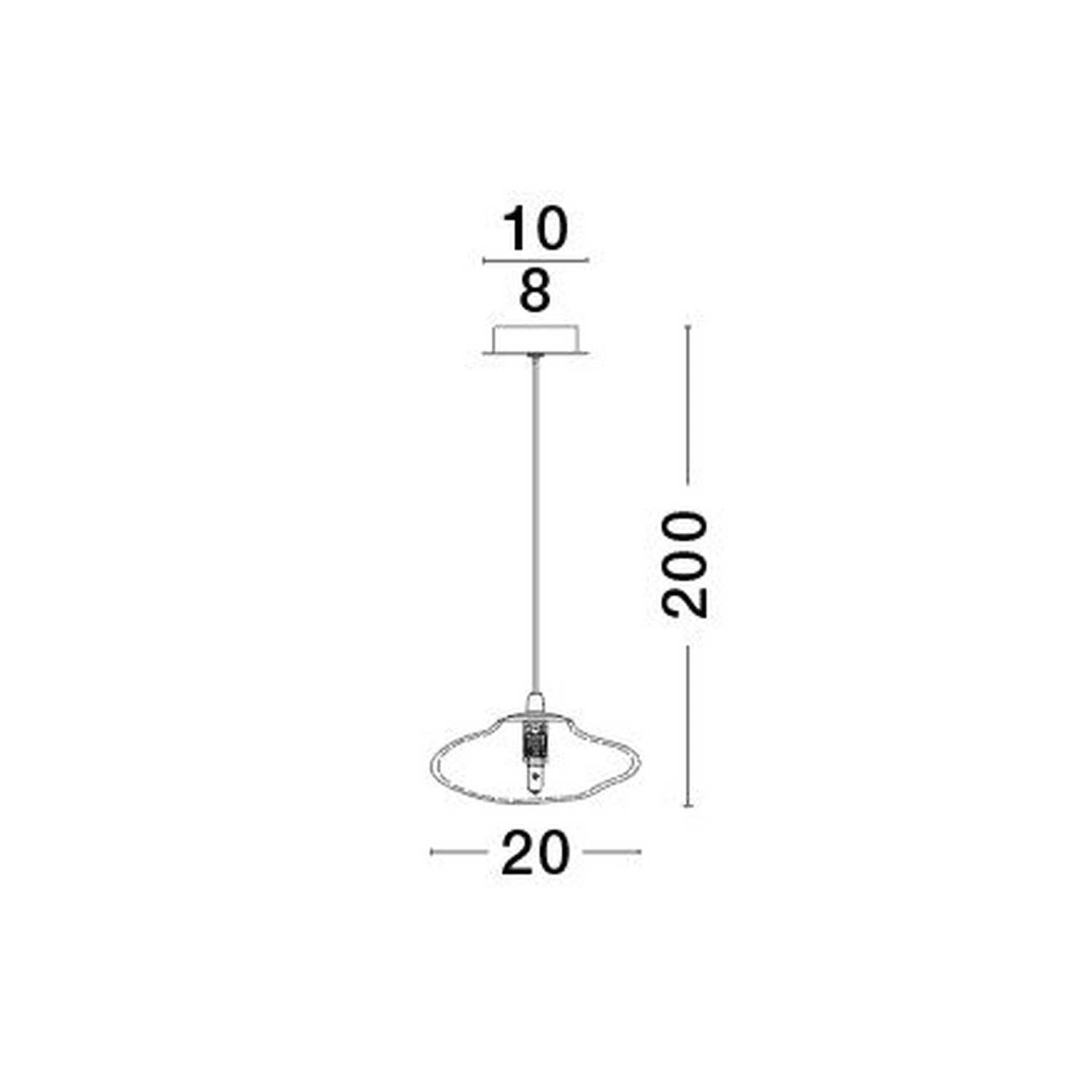 Nova Luce King G9 skleněné závěsné svítidlo zlaté