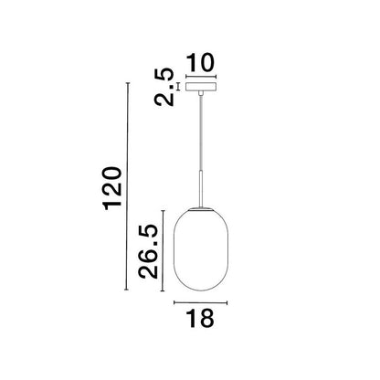 Nova Luce Chrysi G9 skleněné závěsné svítidlo zlaté