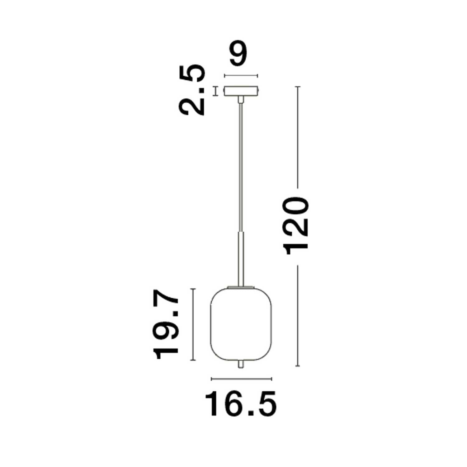 Nova Luce Lato E14 skleněné závěsné svítidlo