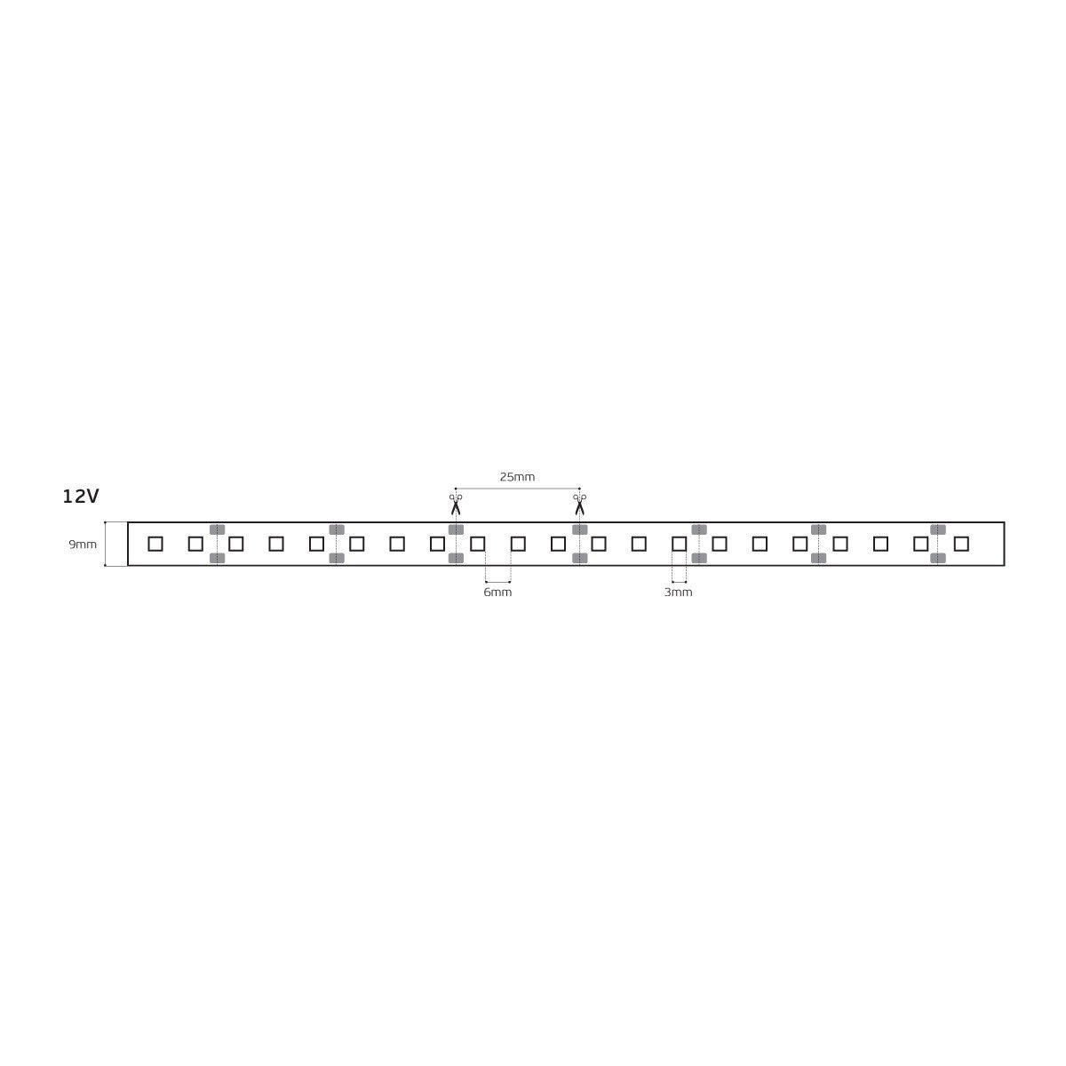 LED pásek 12V CRI80 IP55 2700K (5m)