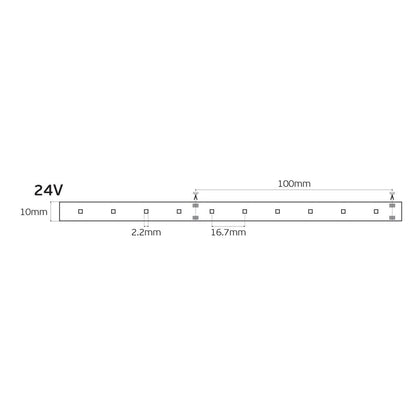 LED pásek 24V CRI90 IP20 2700K (5m)