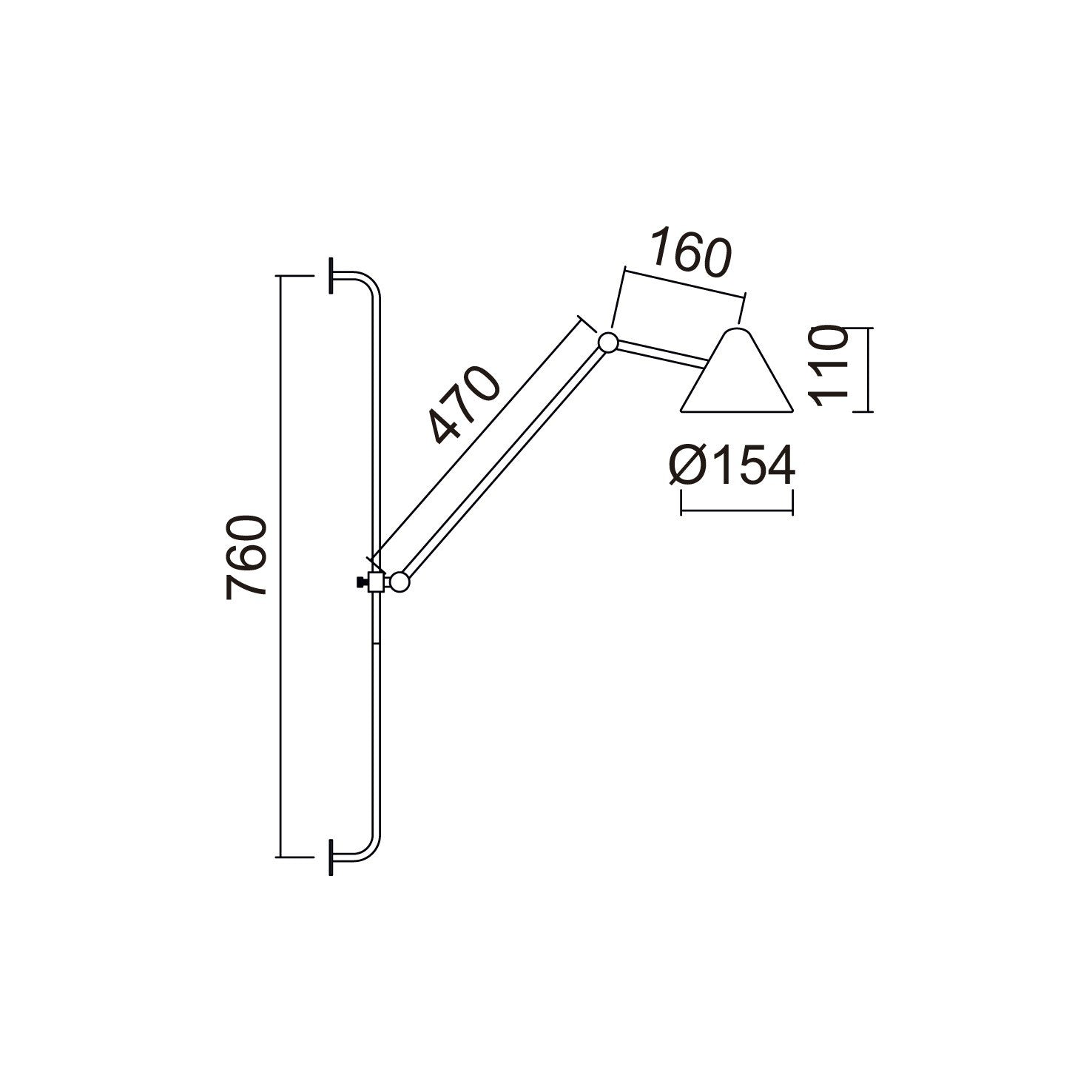 Exo Superficie Arm LED nástěnné svítidlo