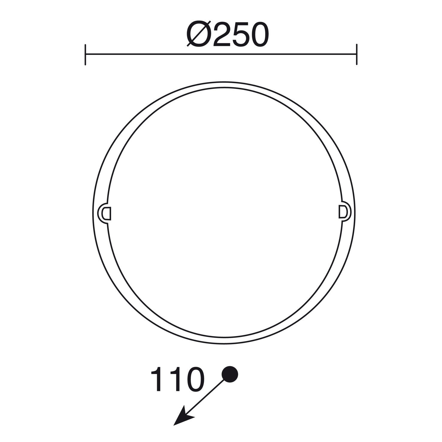 Cristher Alba E27 přisazené svítidlo černé