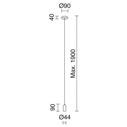Exo Atu style E27 závěsné svítidlo černé