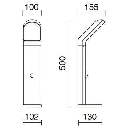 Dopo Castello LED sloupkové svítidlo se senzorem pohybu bílé