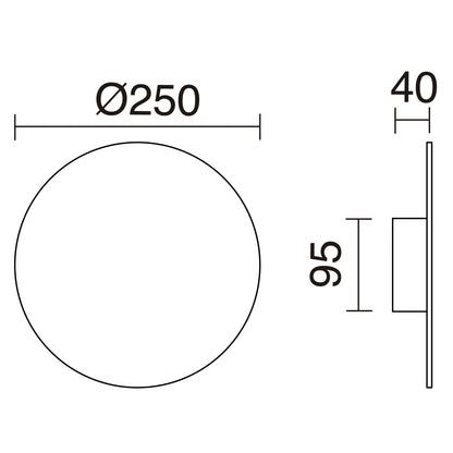 Exo Circular LED nástěnné svítidlo bílé