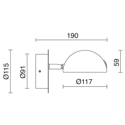 Exo Diden LED nástěnné svítidlo