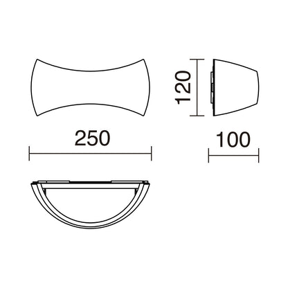 Cristher Hera LED přisazené svítidlo hnědé