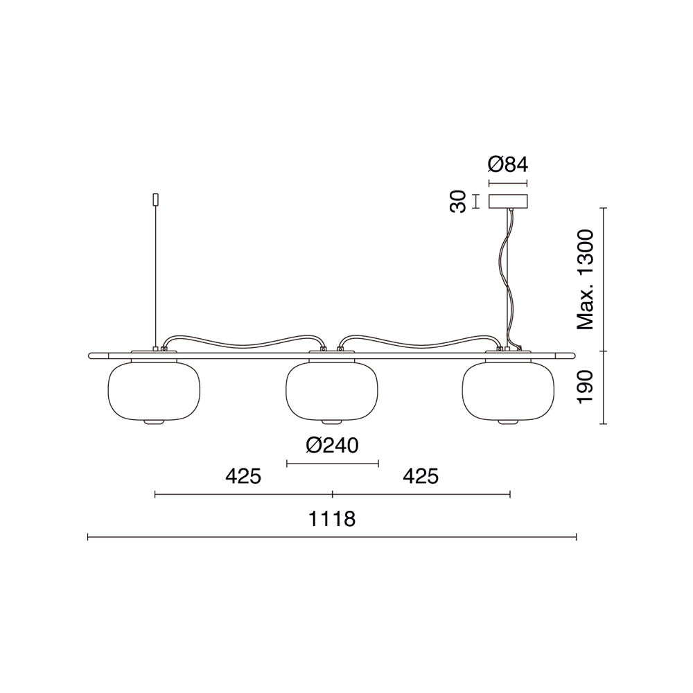 Exo KRISTA LED závěsné svítidlo šedé