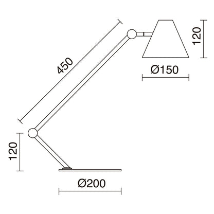 Exo Mantis E27 stolní svítidlo