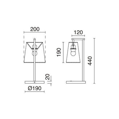 Exo Nemo T E27 stolní svítidlo béžové