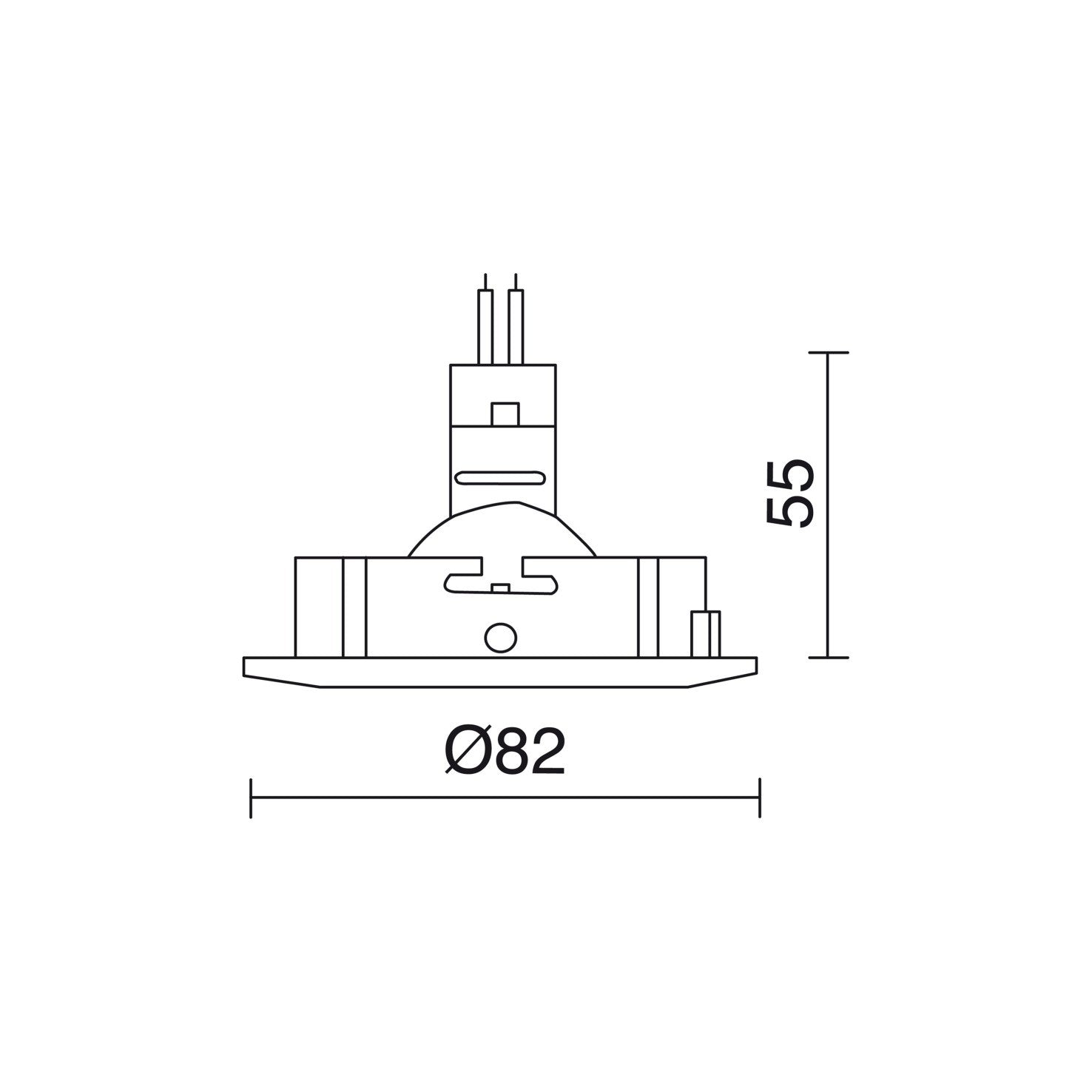 Indeluz Nix Round GU10 náklopné zápustné svítidlo šedé