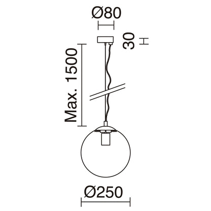 Exo Oxy mat E27 závěsné svítidlo černé
