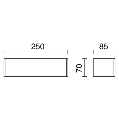 Exo Rett LED nástěnné svítidlo bílé