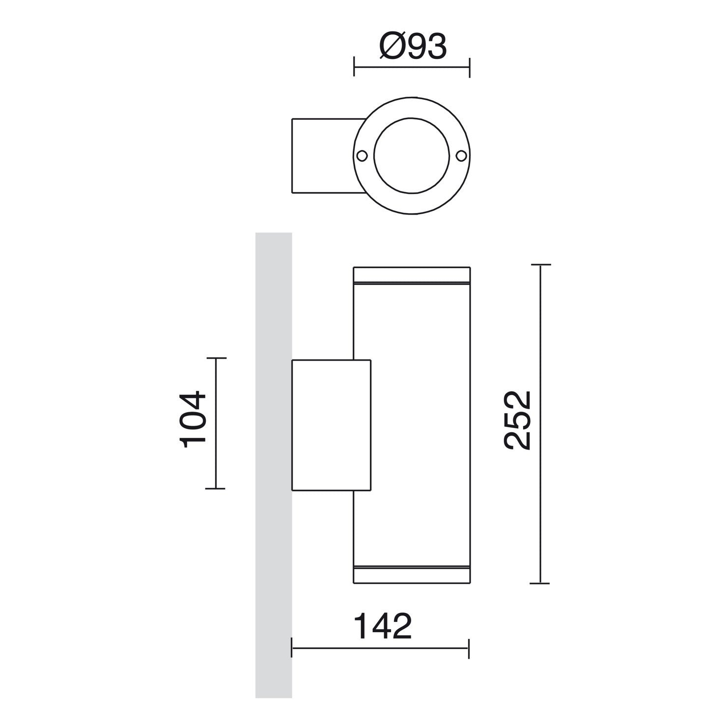 Cristher Seth up/down LED přisazené svítidlo hnědé