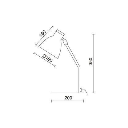 Exo Valan T E27 stolní svítidlo bílá
