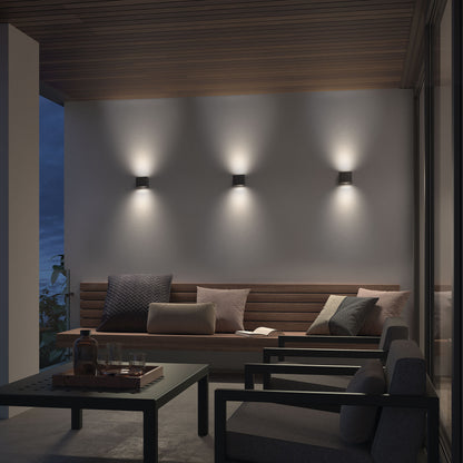 Dopo Isora up/down LED přisazené svítidlo hnědé