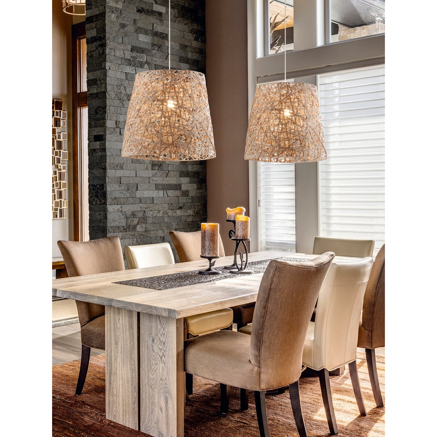 Exo Vimet E27 závěsné svítidlo hnědé