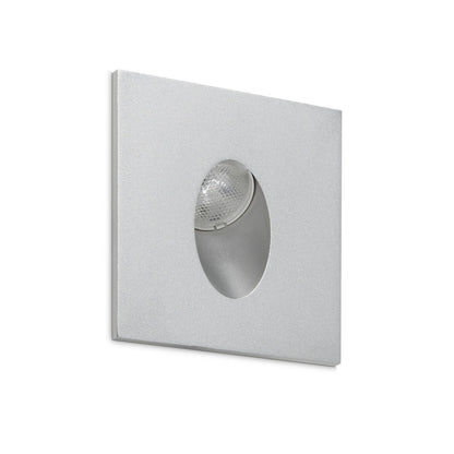 Indeluz Ligur Square LED zápustné svítidlo stříbrné